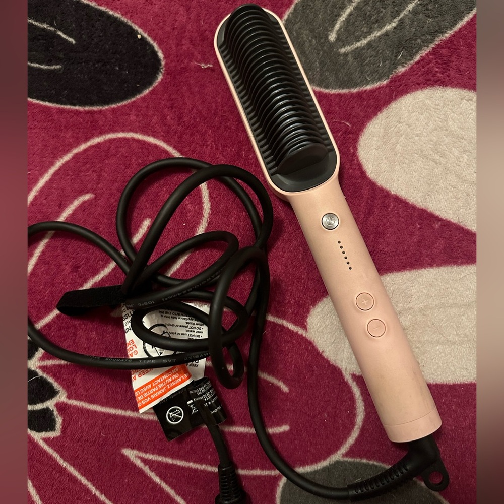 Pink Hair Straightening Brush